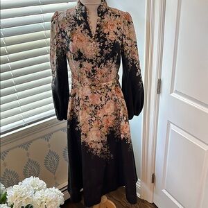 Zimmermann Black and light Pink A-Line Midi Dress size 3